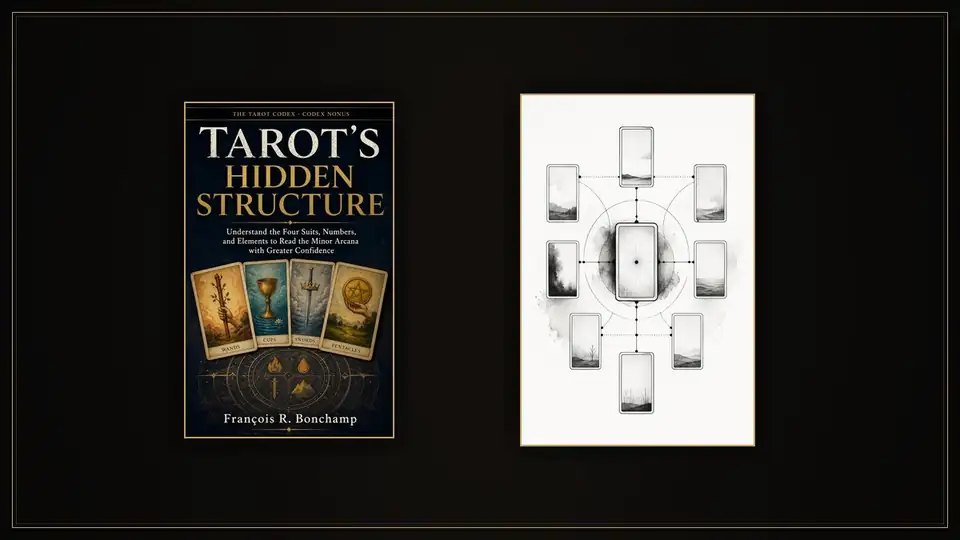 Scholarly study plate illustrating the distinction between the Major Arcana archetypes and Minor Arcana lived texture